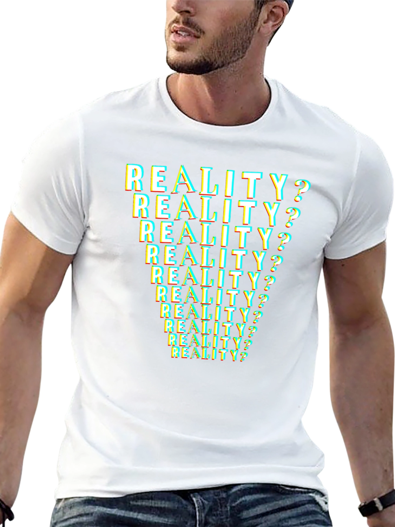 Reality? T-Shirt - Glitch Text Design
