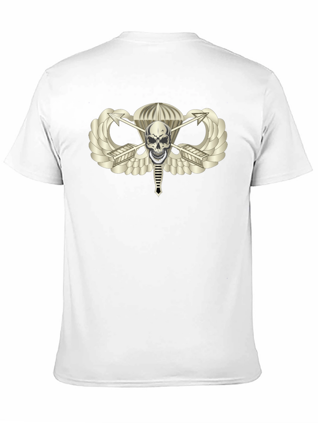 Skull Parachute Badge Black T-Shirt