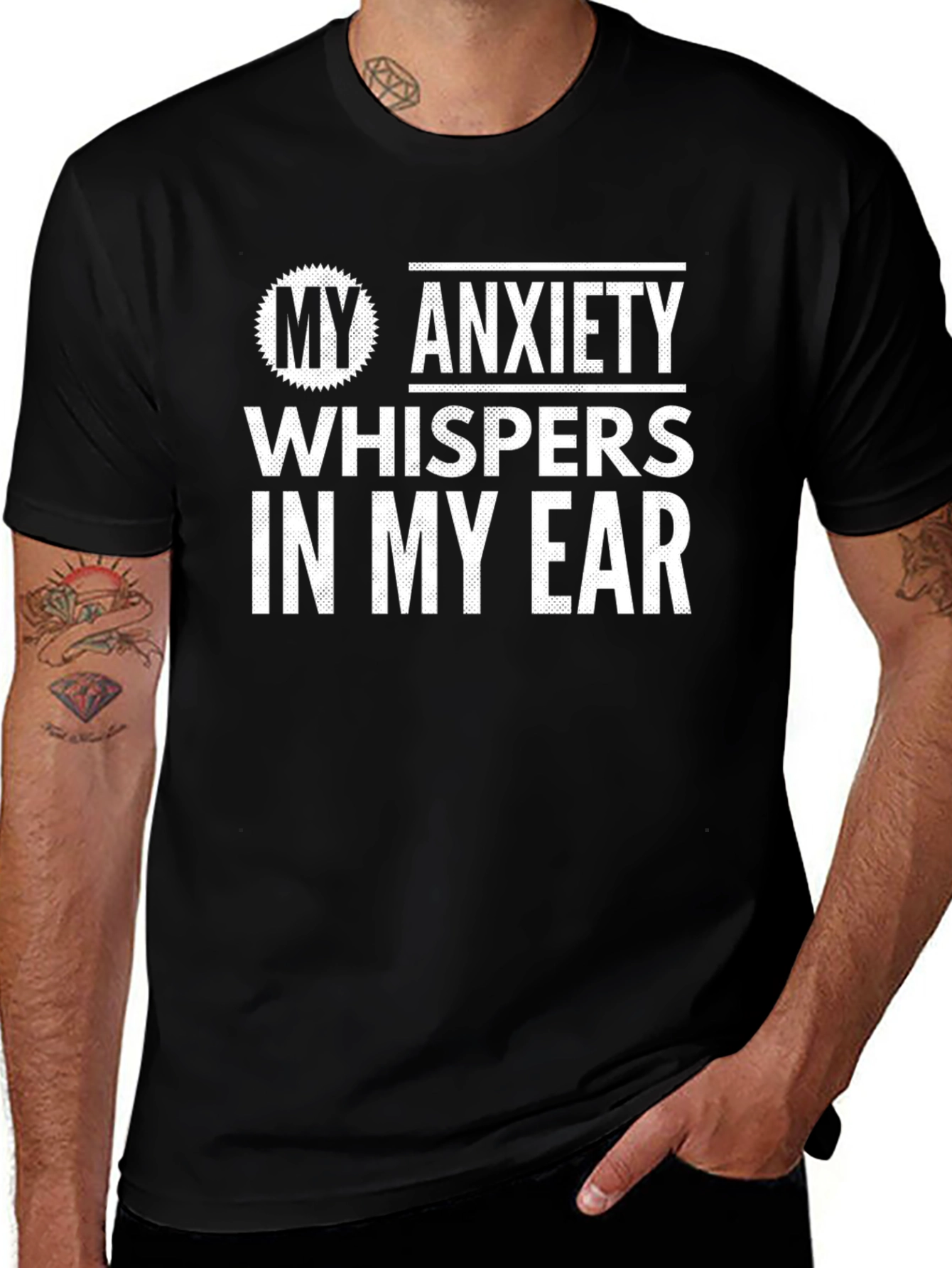 My Anxiety Whispers in My Ear Graphic Tee