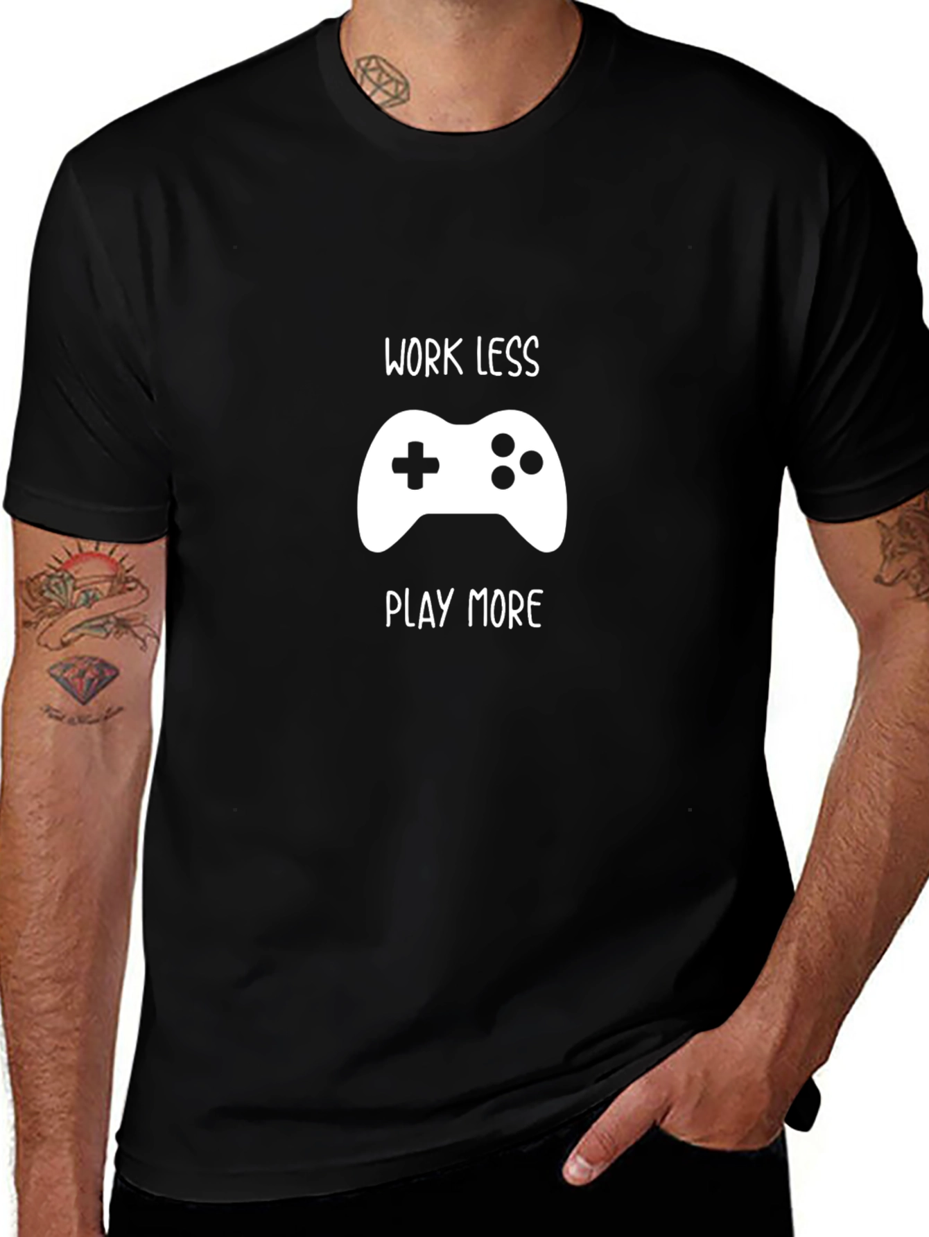 Work Less Play More Gamer T-Shirt