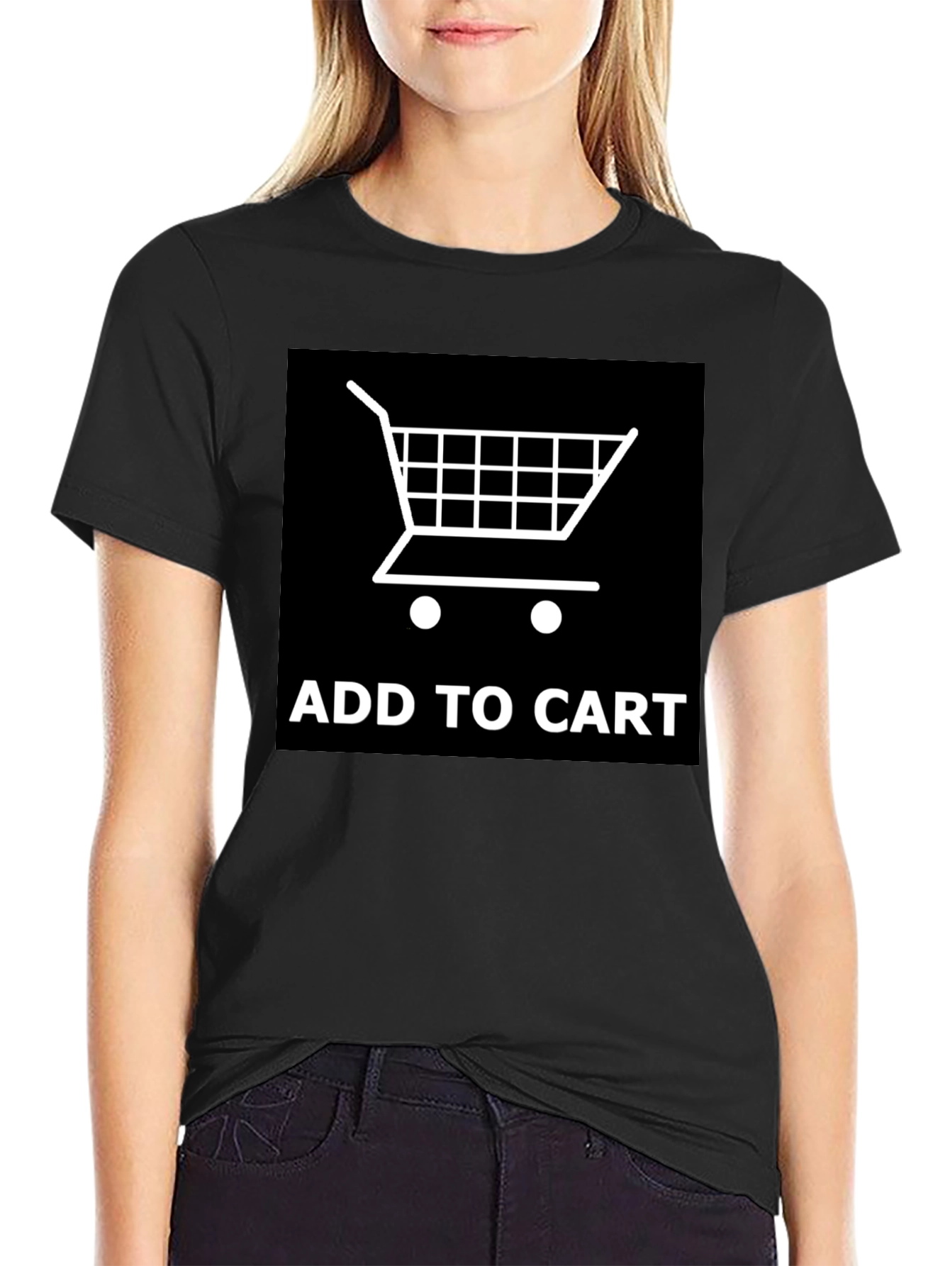 Add to Cart Graphic Tee - Shopping Cart Design