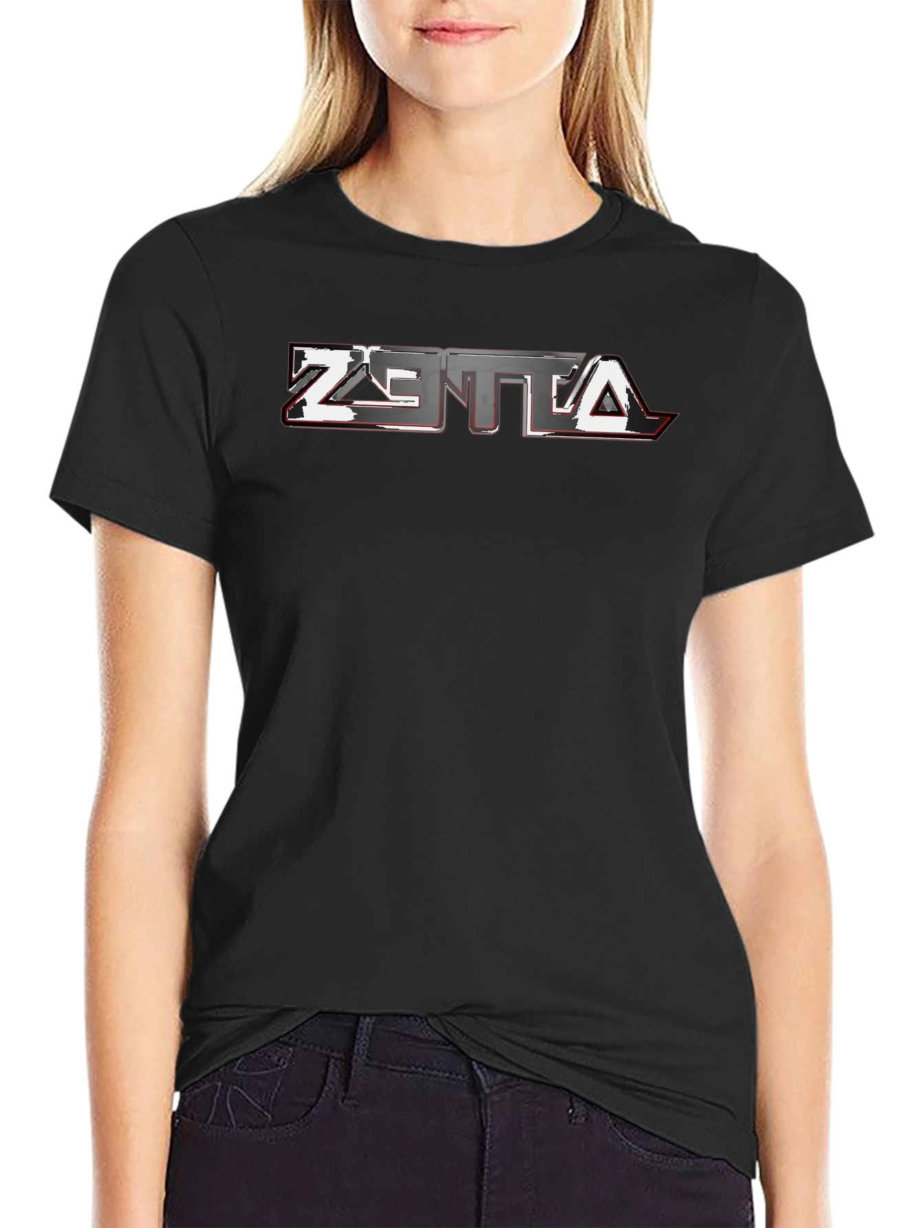 Zetta Graphic Black T-Shirt - Bold Modern Design
