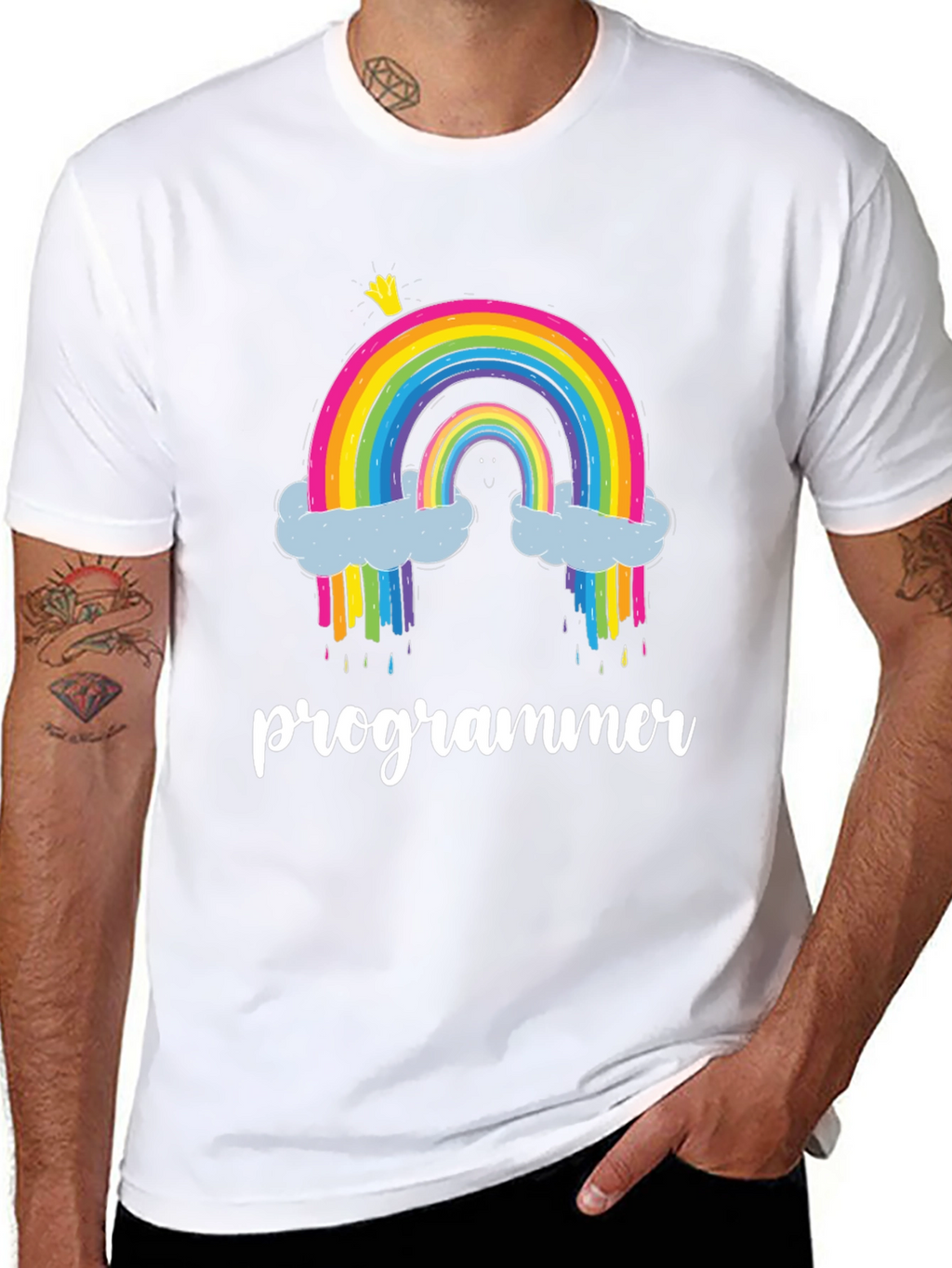 Rainbow Programmer T-Shirt - Coding Humor Tee