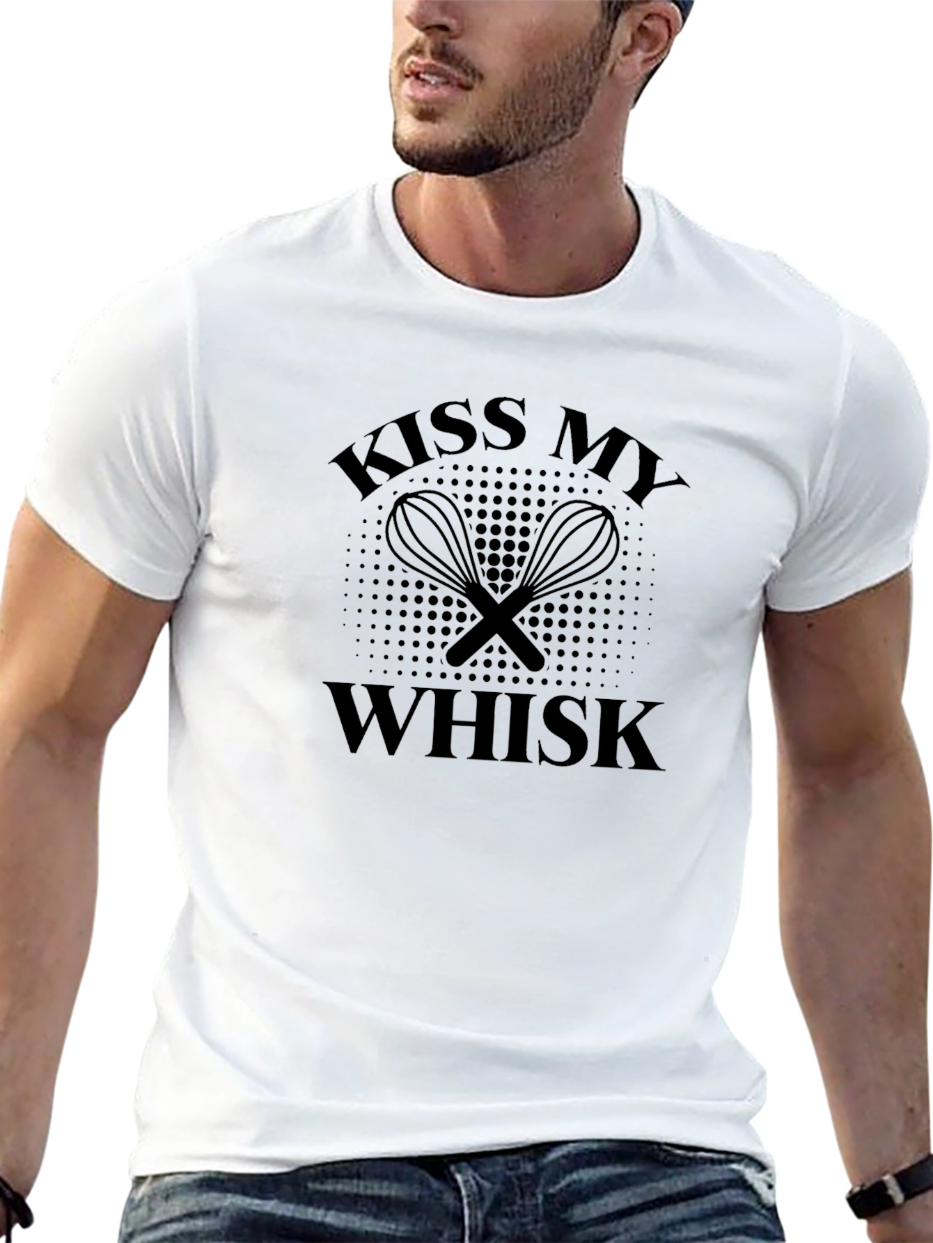 Kiss My Whisk Graphic T-Shirt - Black