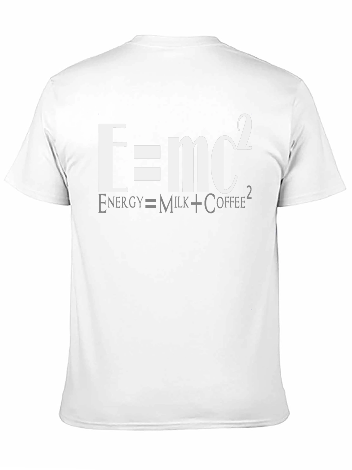 E=mc2 Funny Coffee T-Shirt - Milk Energy Equation Tee