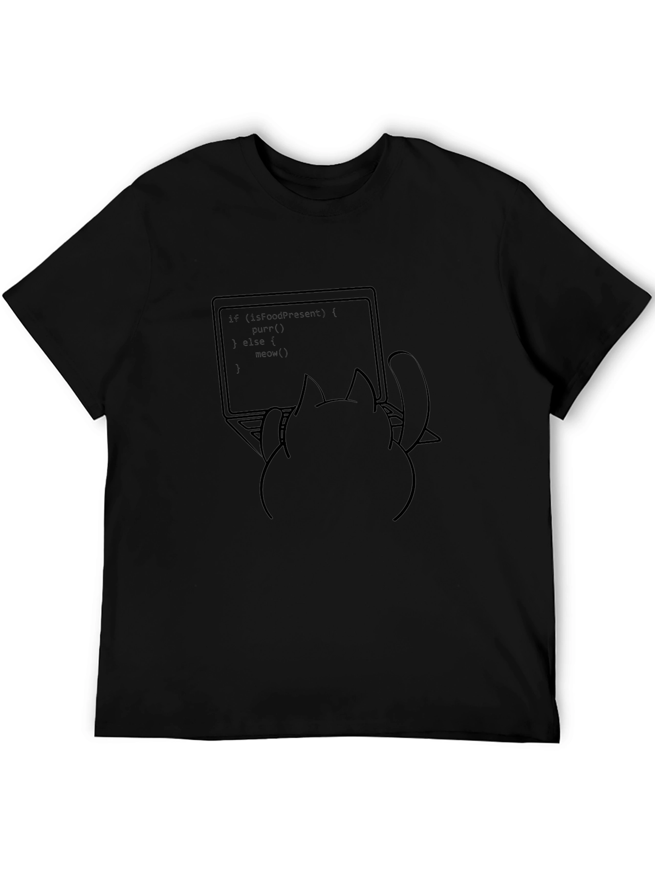 Cat Coder T-Shirt - Funny Programming Tee