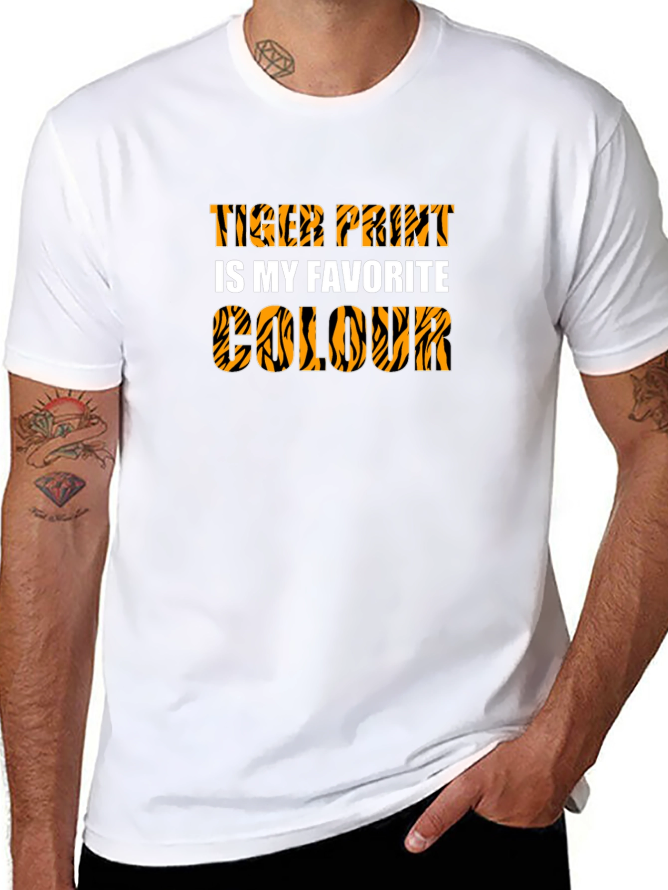 Tiger Print Favorite Colour Graphic Tee