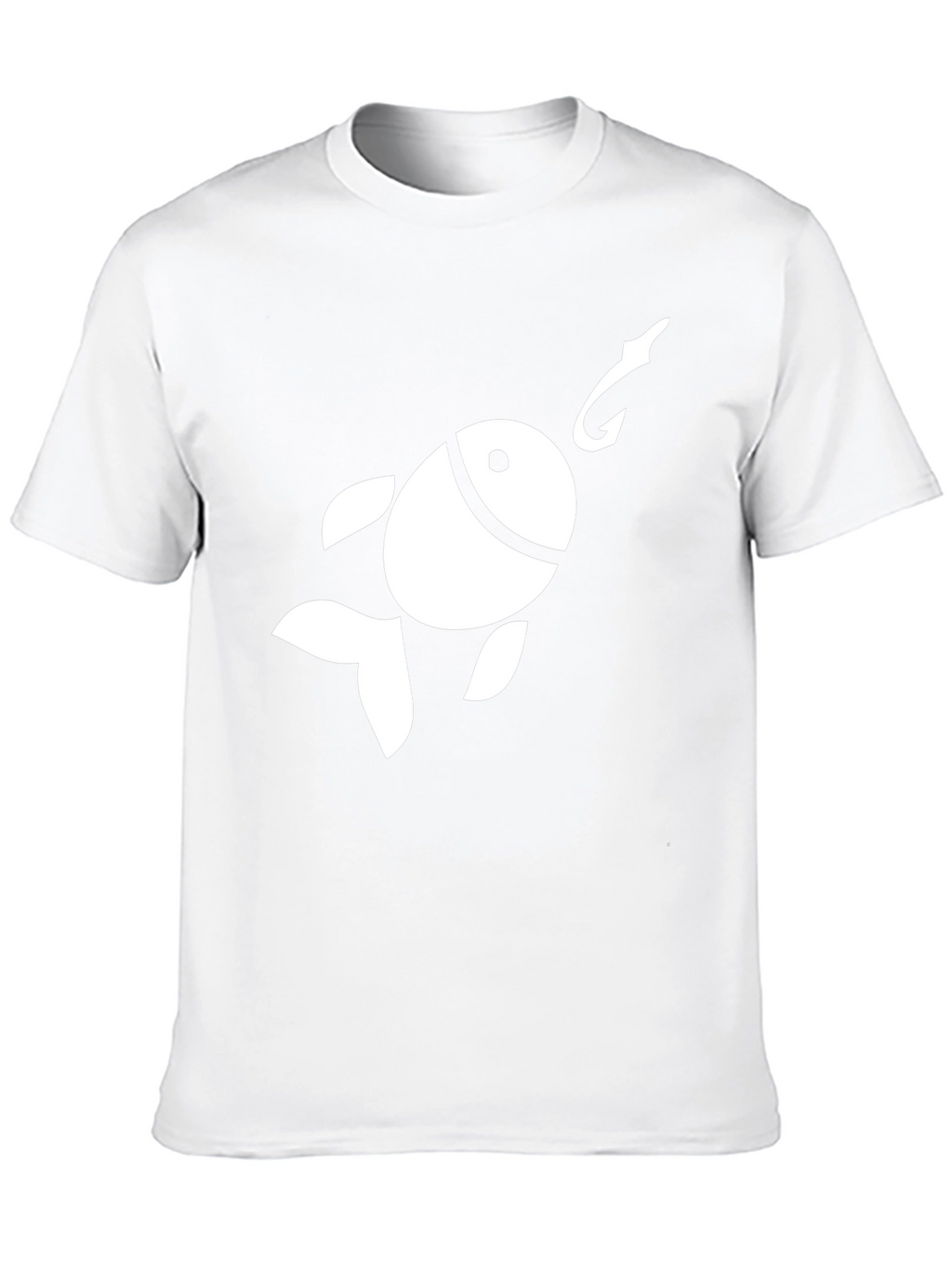 Funny Fish Hook Graphic T-Shirt - Black