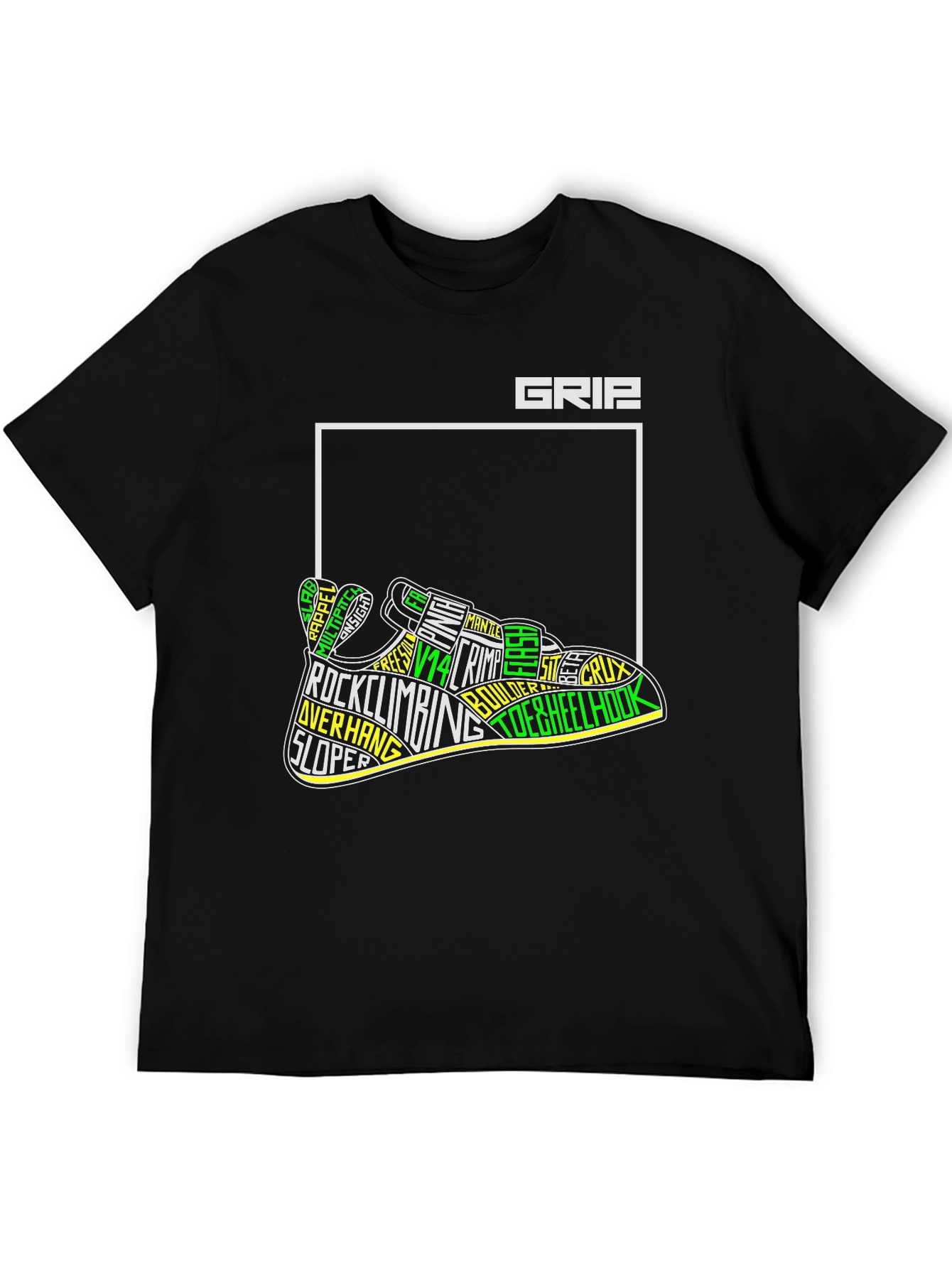 Grip Rock Climbing T-Shirt - Black