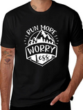 Run More Worry Less Graphic T-Shirt