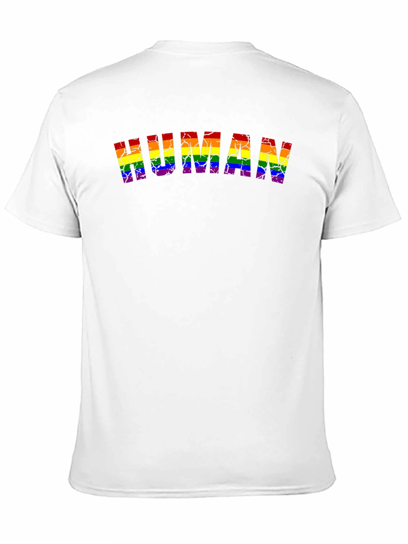Rainbow Human Pride T-Shirt - Black