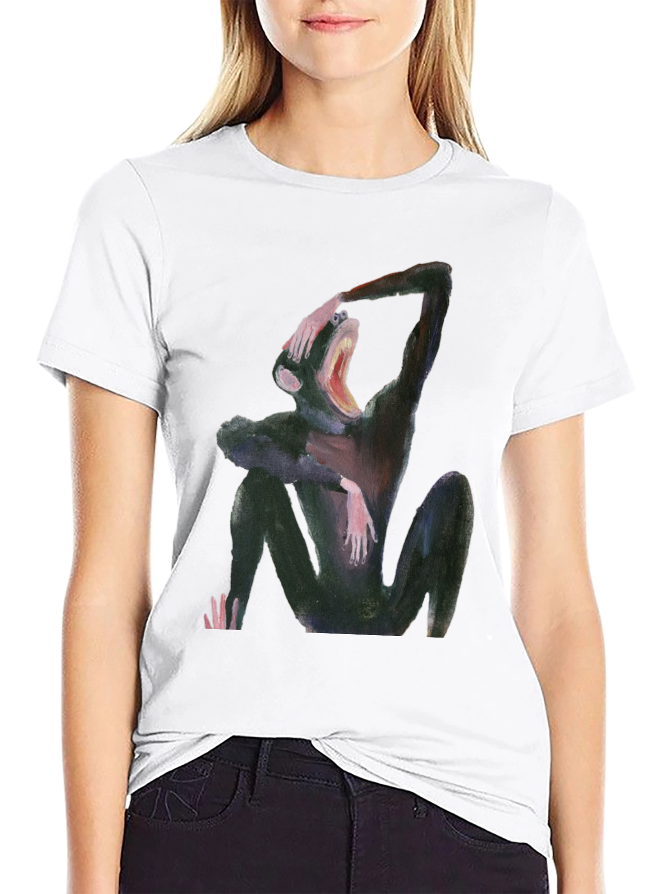 Monkey Graphic T-Shirt - Unique Artistic Design