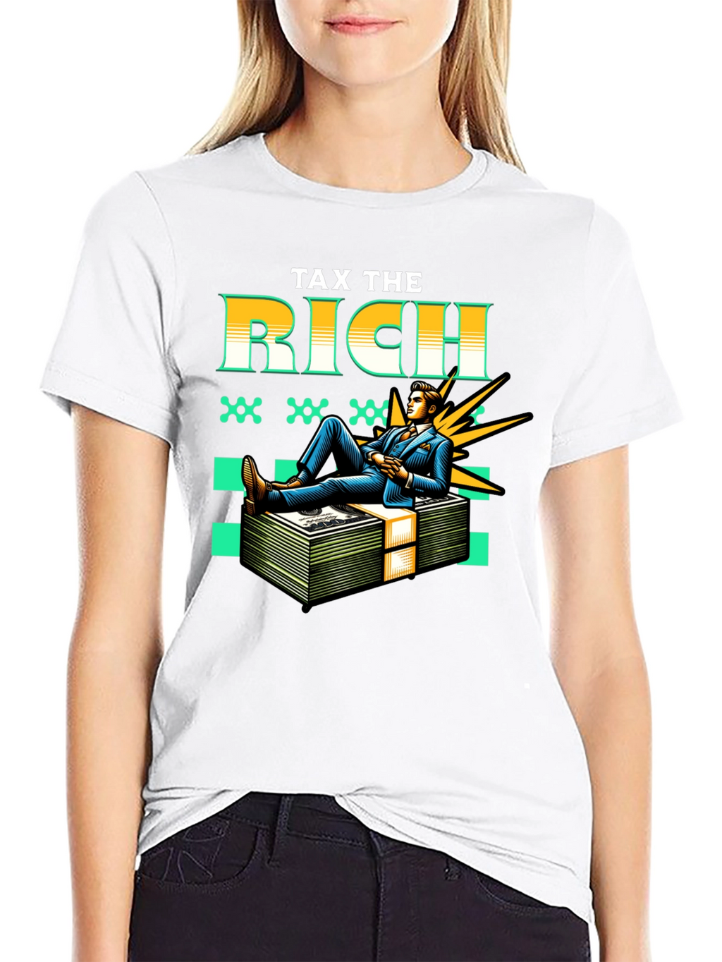 Tax the Rich Graphic Tee - Statement T-Shirt