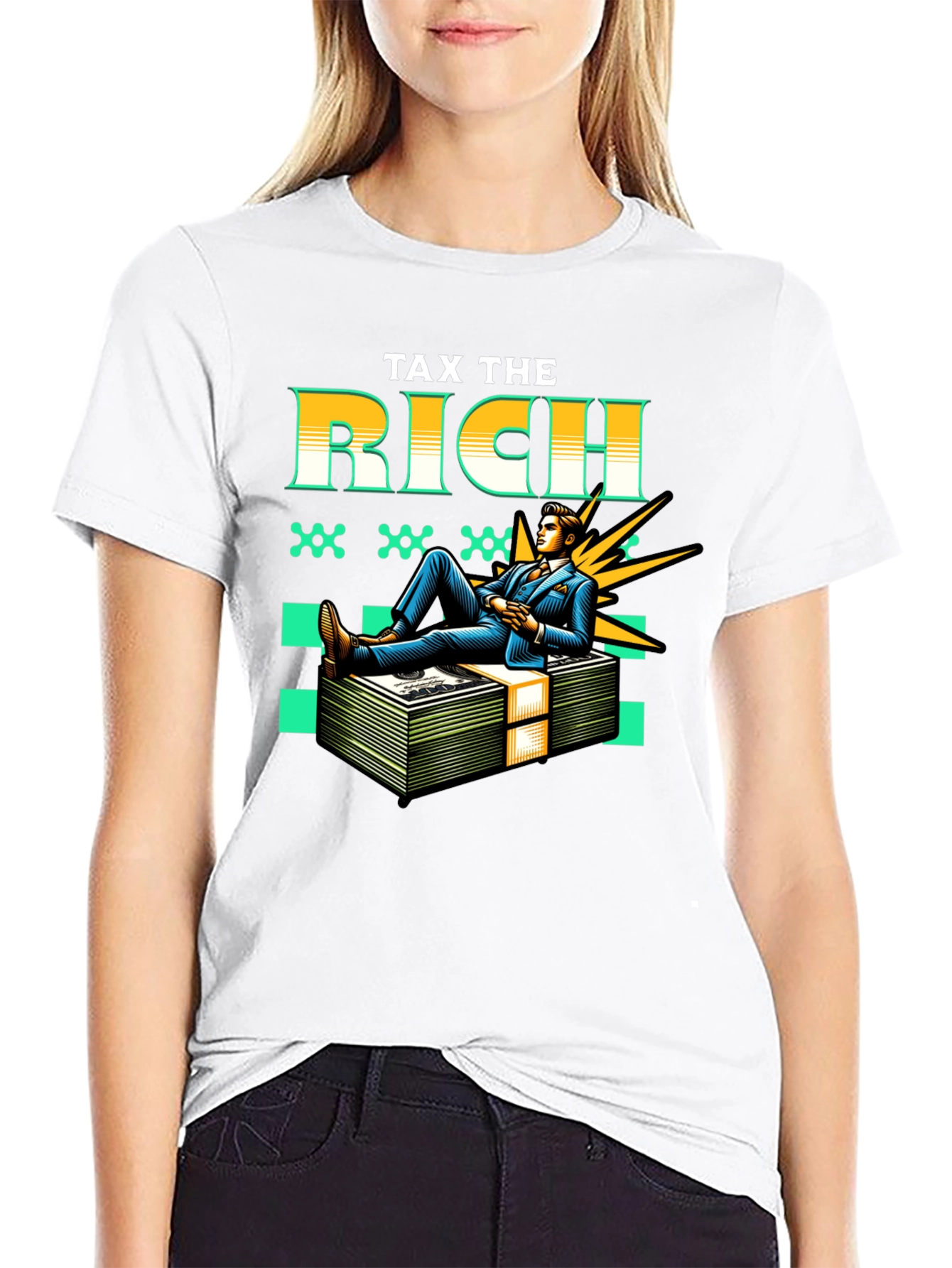 Tax the Rich Graphic Tee - Statement T-Shirt