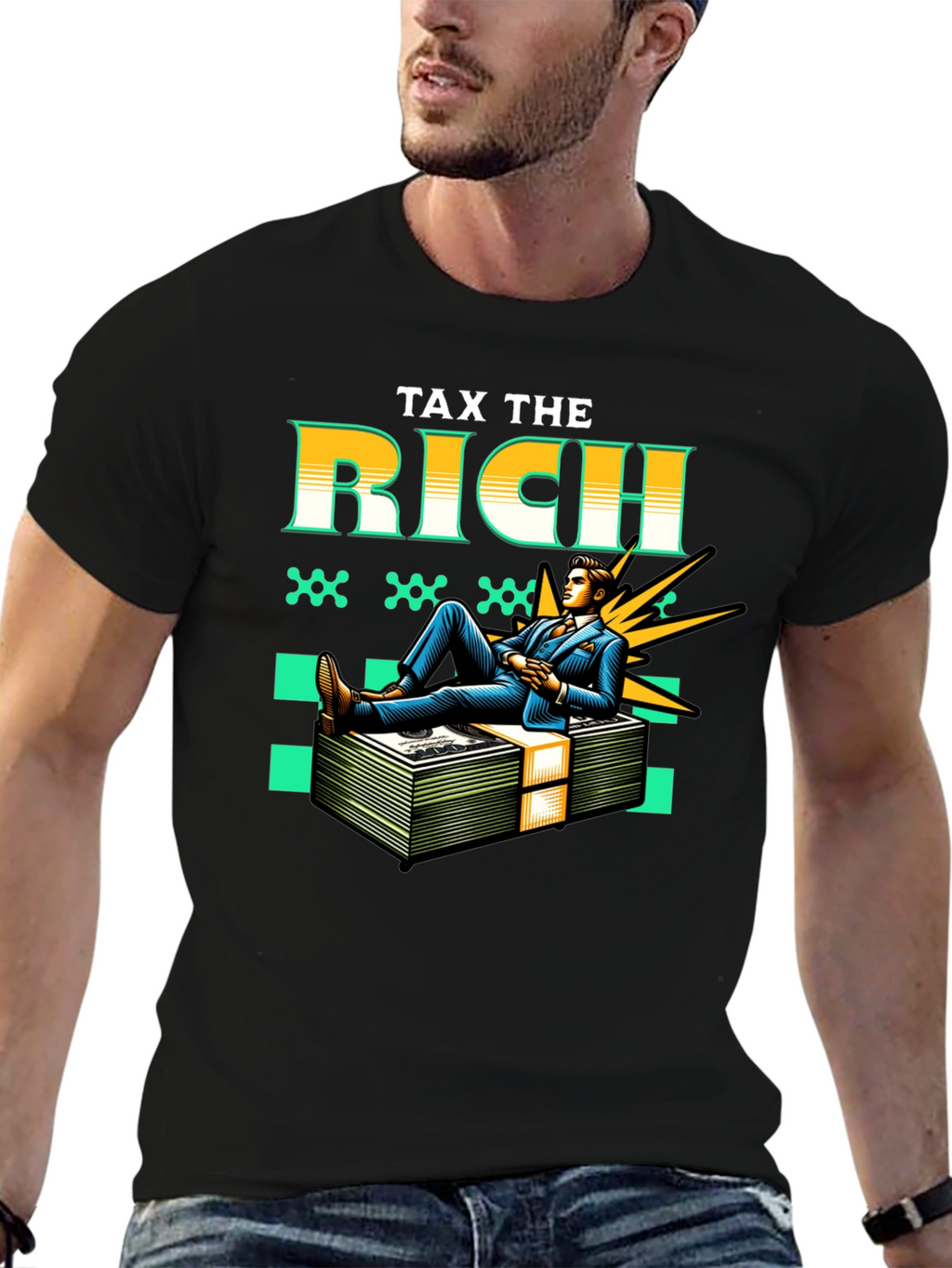 Tax the Rich Graphic Tee - Statement T-Shirt