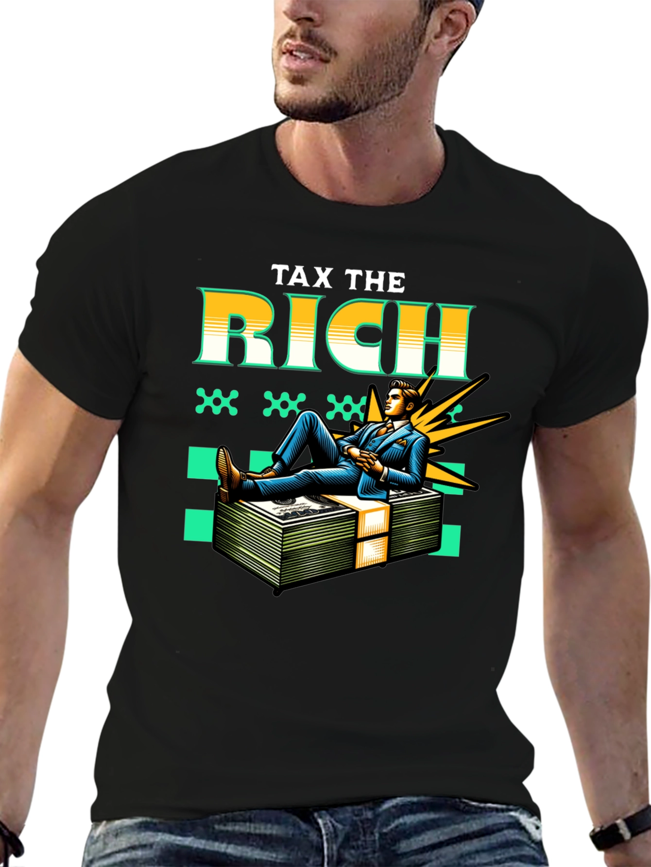 Tax the Rich Graphic Tee - Statement T-Shirt