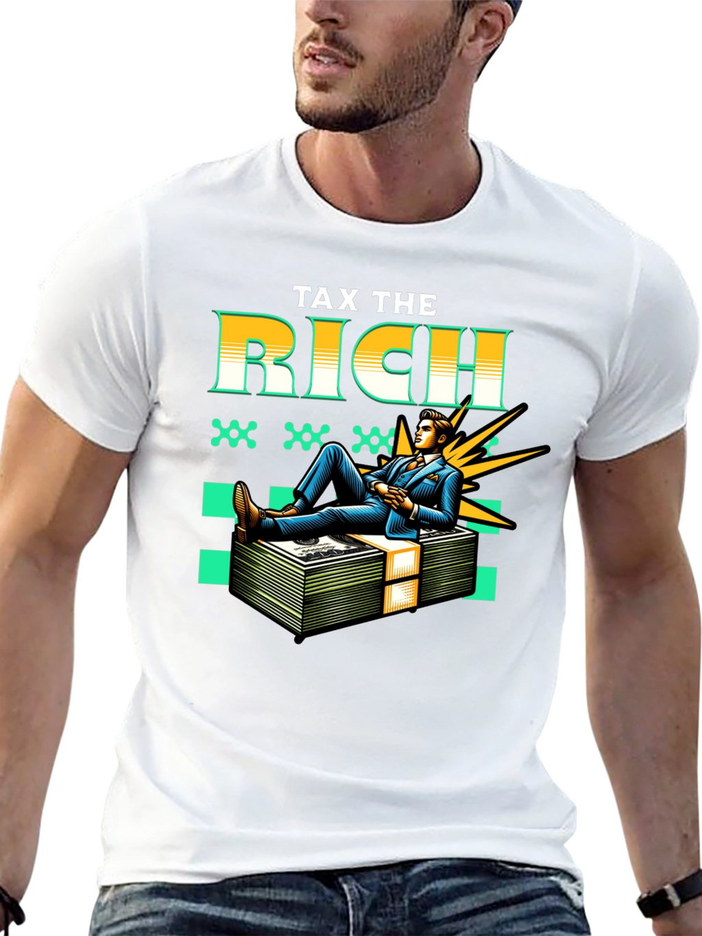 Tax the Rich Graphic Tee - Statement T-Shirt