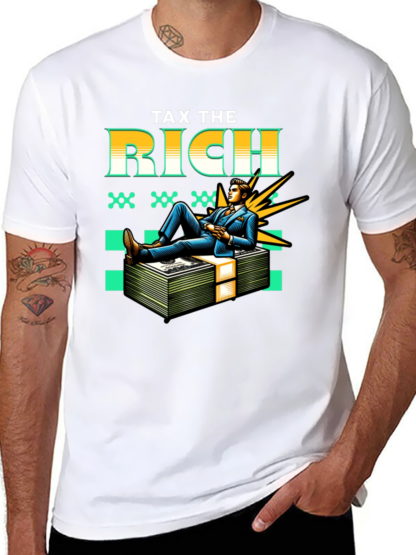 Tax the Rich Graphic Tee - Statement T-Shirt