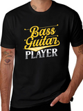 Bass Guitar Player Graphic T-Shirt - Music Lover Tee