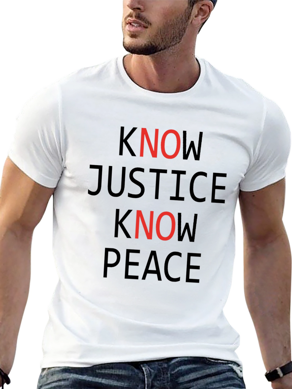Know Justice Know Peace Graphic Tee