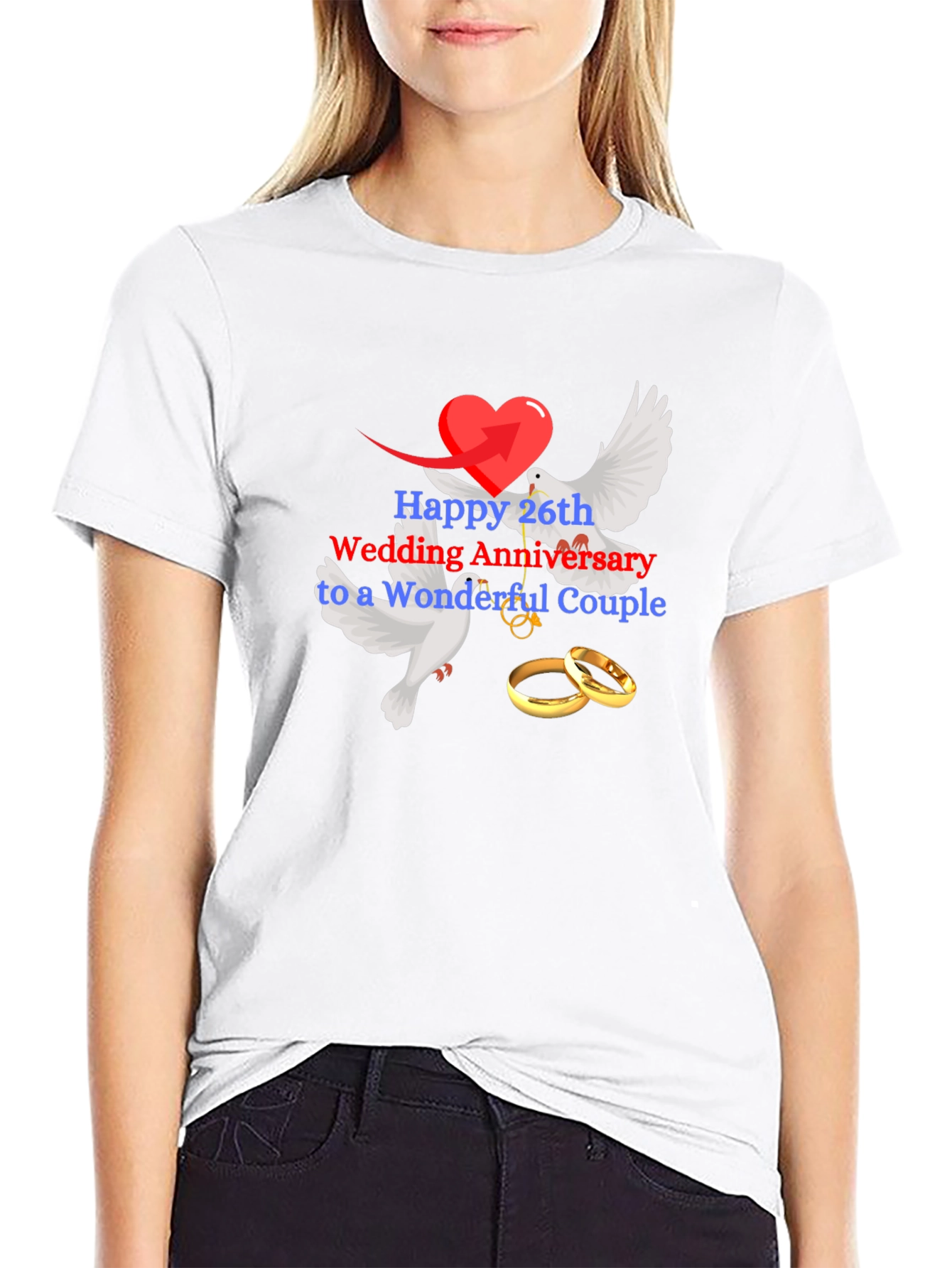 26th Anniversary T-Shirt Wonderful Couple Gift