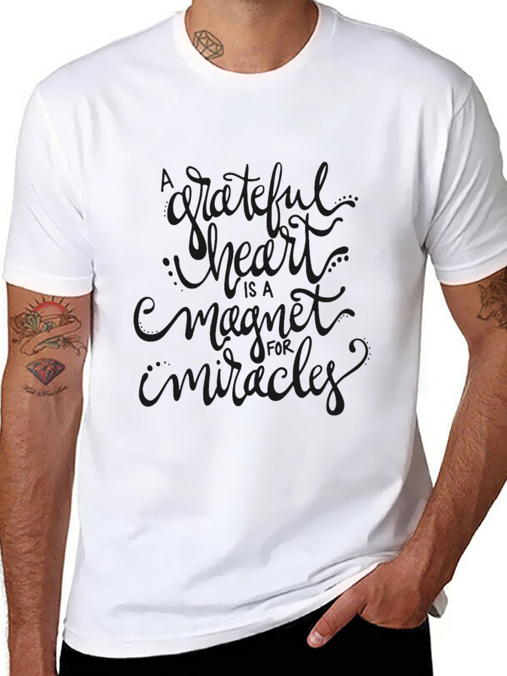 Grateful Heart Magnet T-Shirt - Stylish Graphic Tee