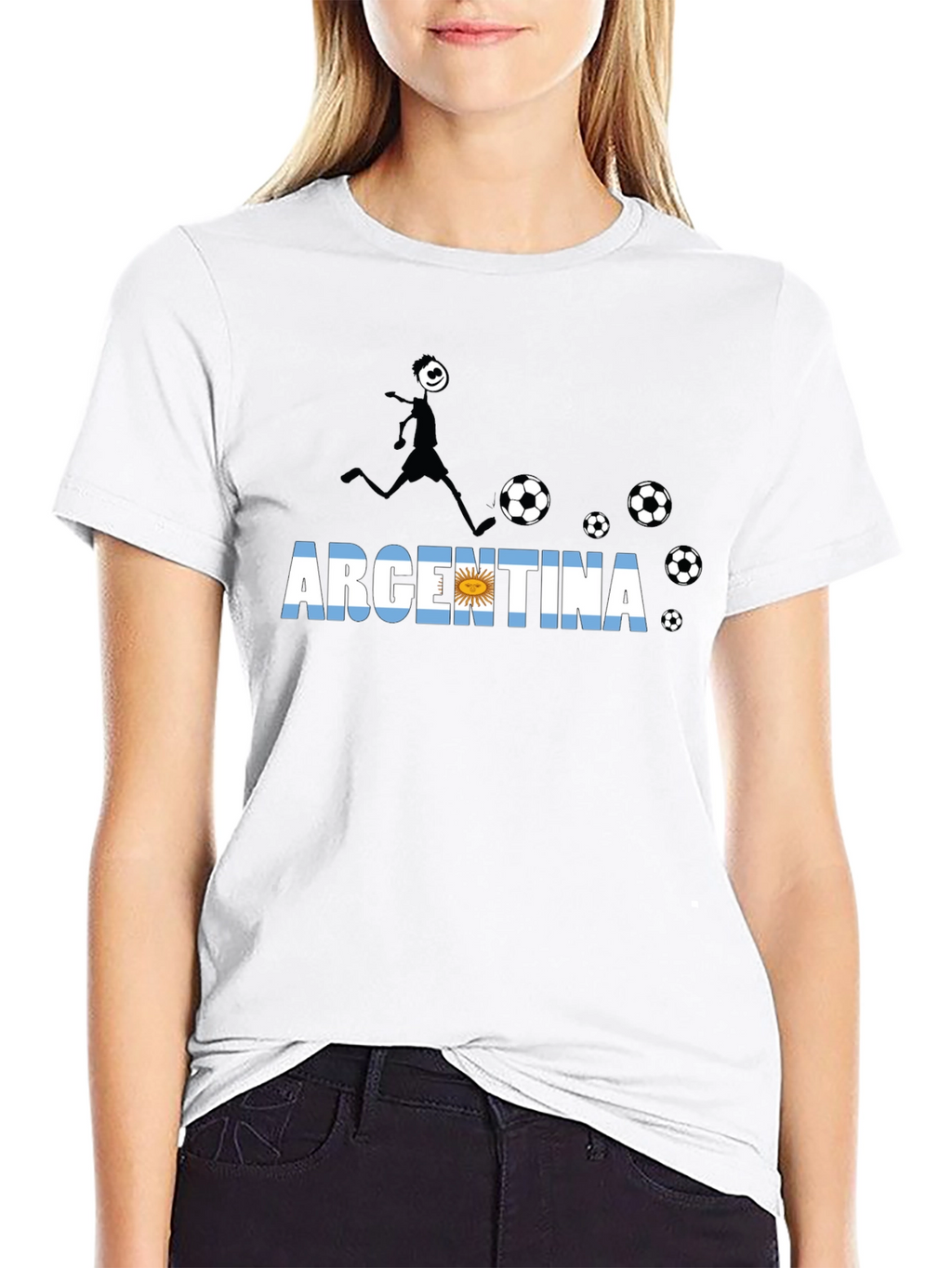Argentina Soccer Fan T-Shirt - Black