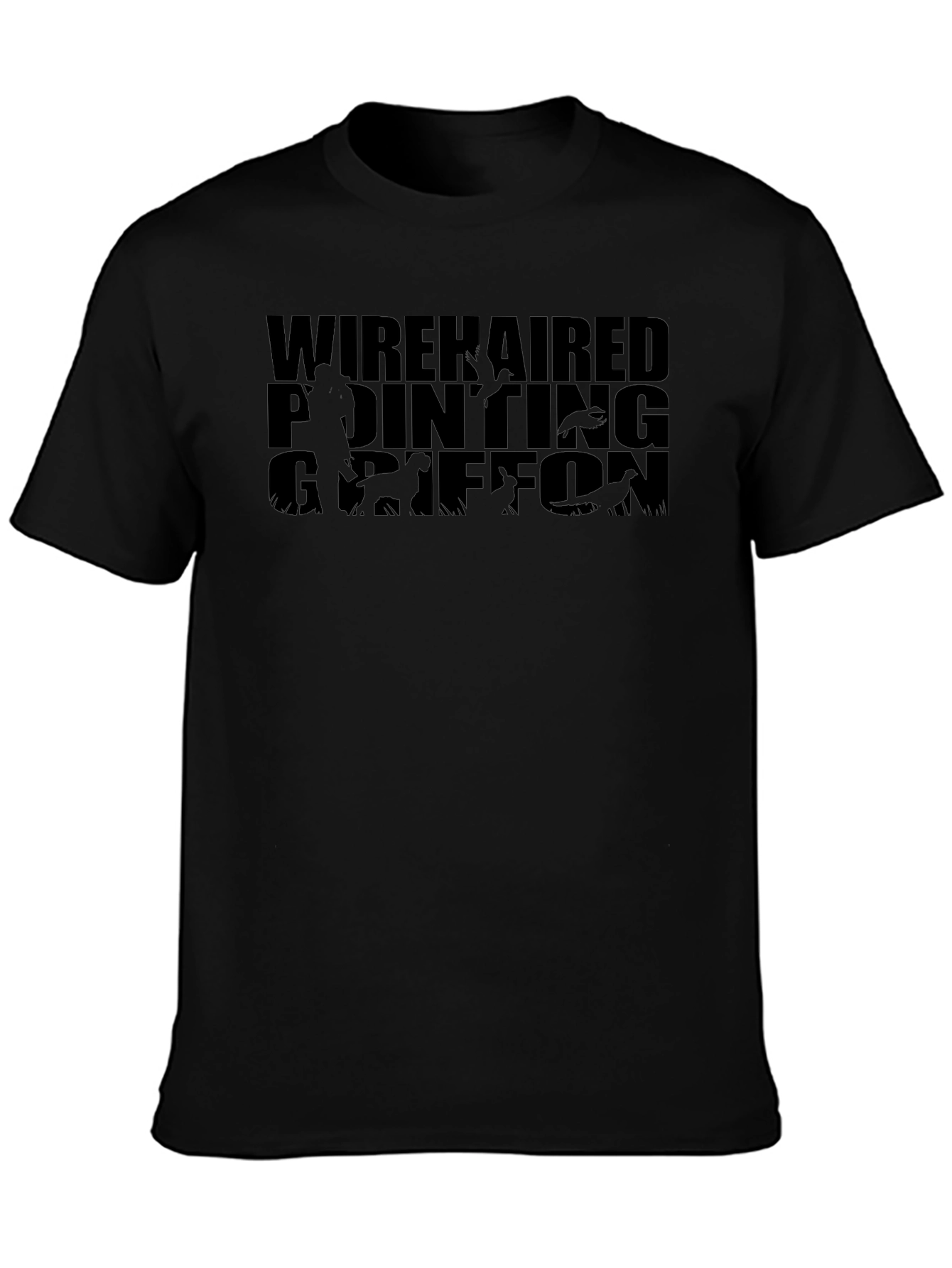 Wirehaired Pointing Griffon Black T-Shirt