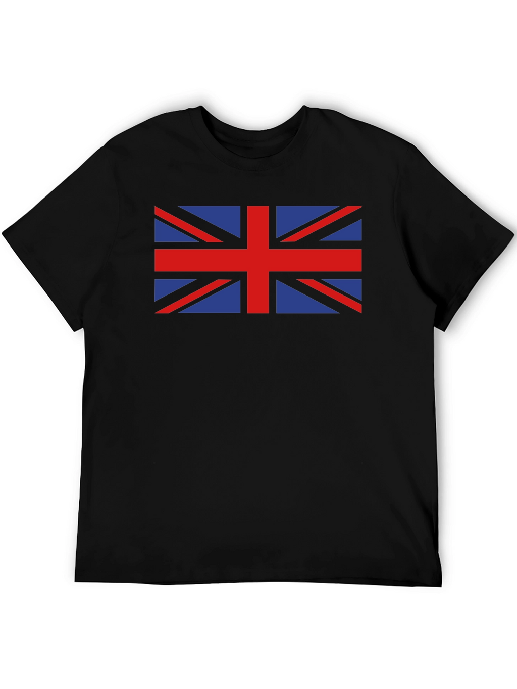 British Flag Graphic Tee - Black Crew Neck T-Shirt