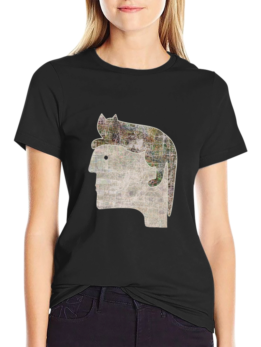 Cat on Head Graphic Tee - Quirky Unisex T-Shirt