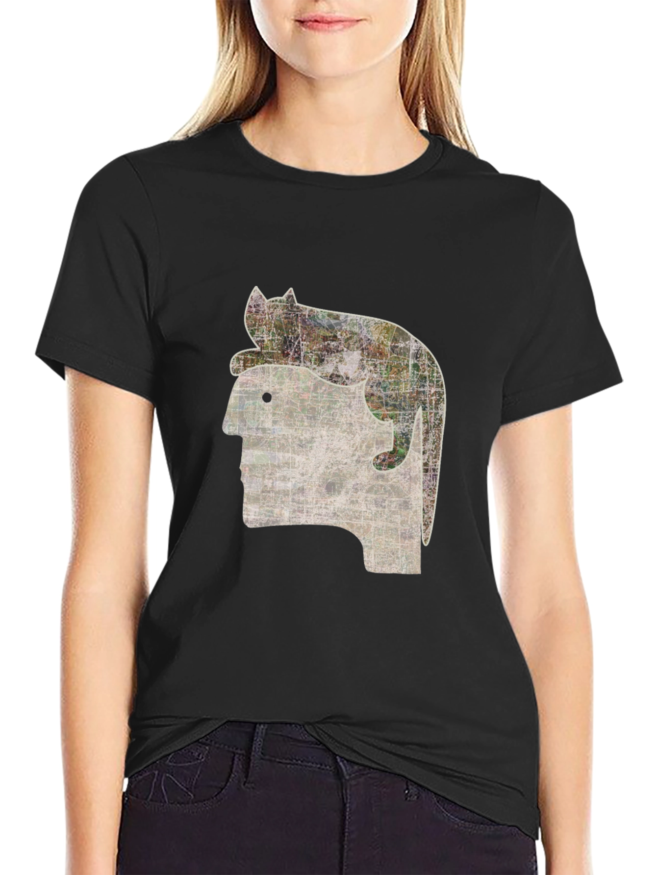 Cat on Head Graphic Tee - Quirky Unisex T-Shirt