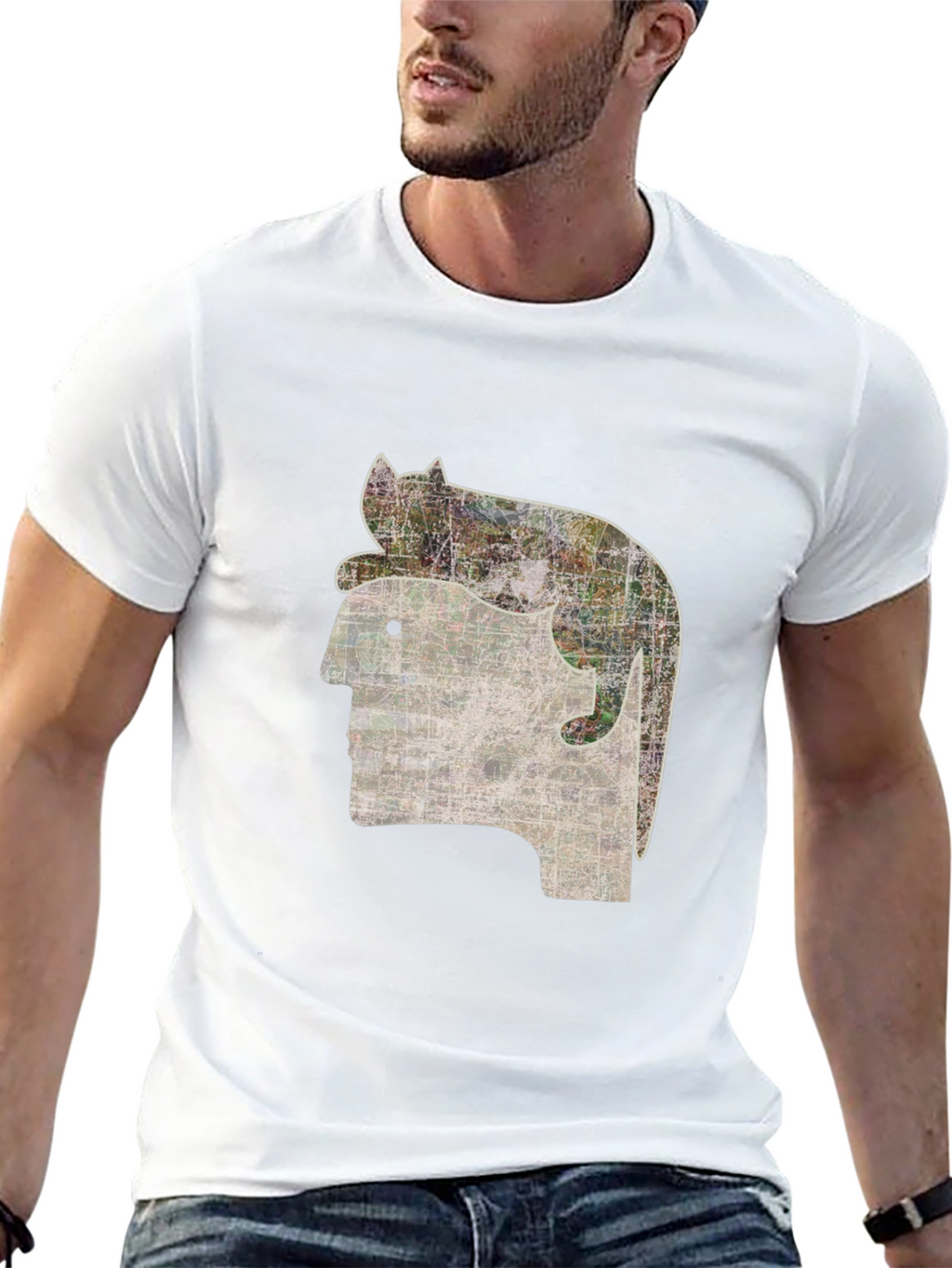 Cat on Head Graphic Tee - Quirky Unisex T-Shirt