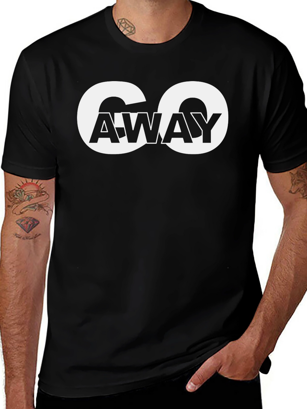 Go Away Graphic Tee - Bold Statement T-Shirt