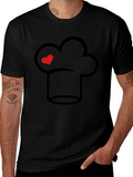 Chef Hat Heart Graphic Tee - Culinary Passion