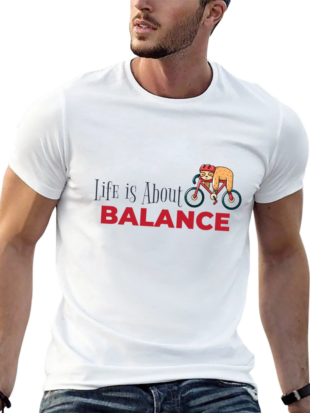 Life is About Balance Sloth Graphic T-Shirt