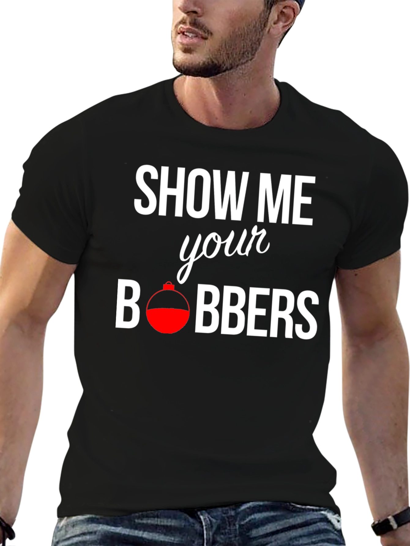 Show Me Your Bobbers Fishing T-Shirt - Black