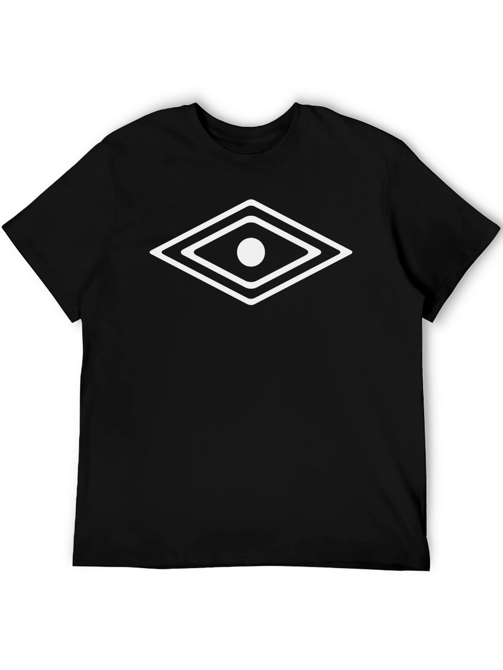 Geometric Eye Graphic Black T-Shirt