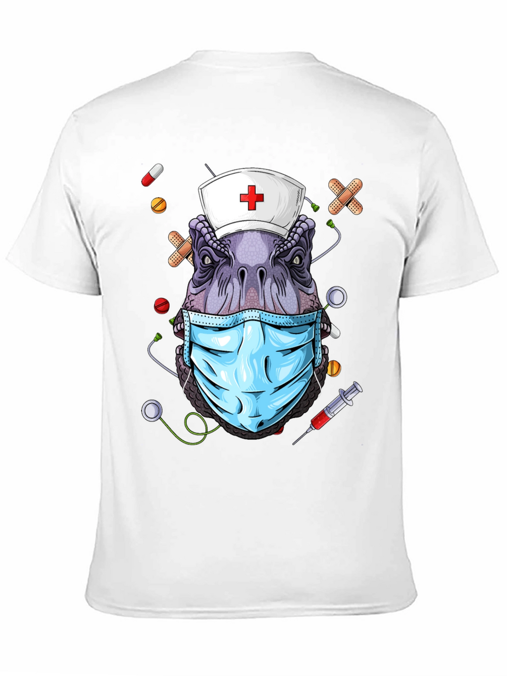 Dinosaur Nurse T-Shirt - Funny Dino Medical Tee