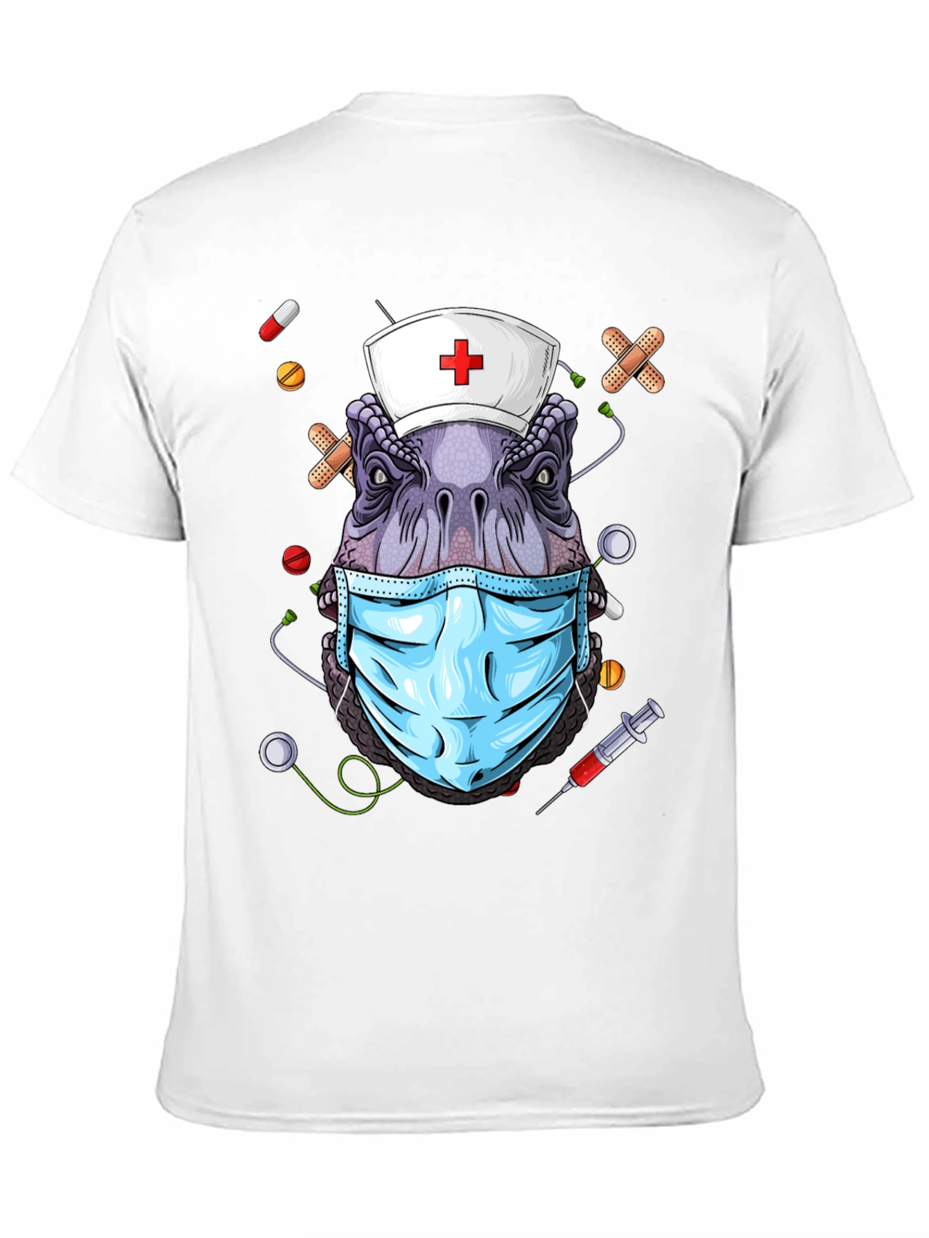 Dinosaur Nurse T-Shirt - Funny Dino Medical Tee