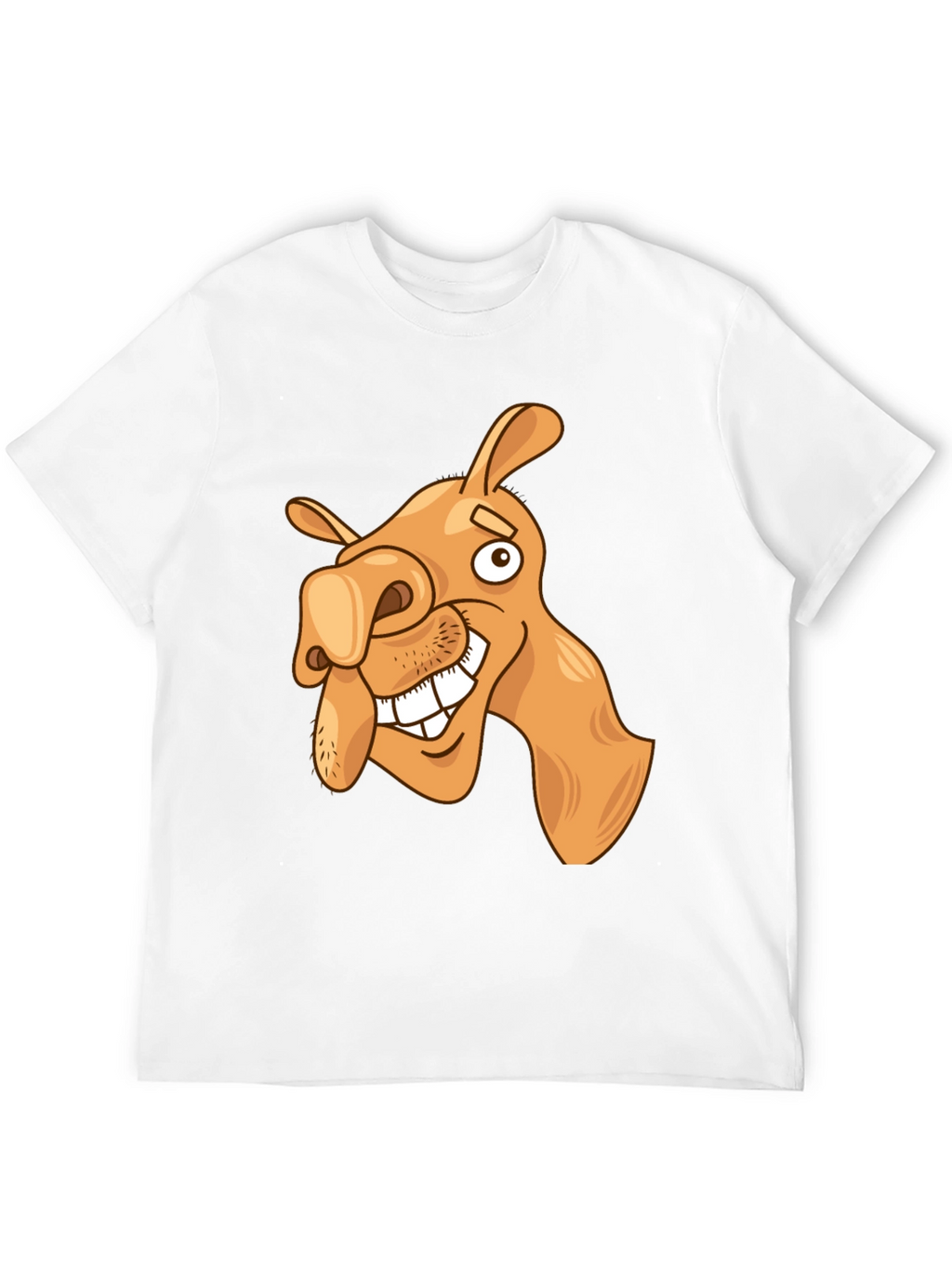 Funny Camel Cartoon Graphic Black T-Shirt