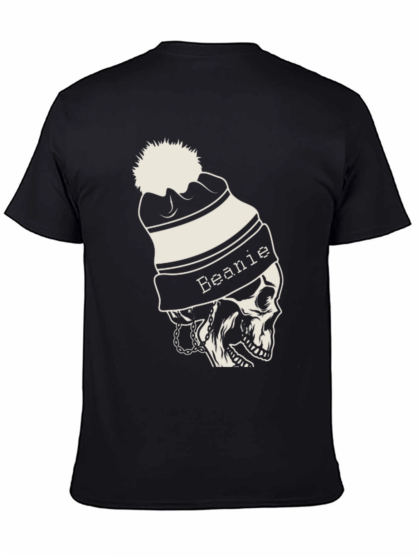 Skull Beanie T-Shirt - Edgy Graphic Tee