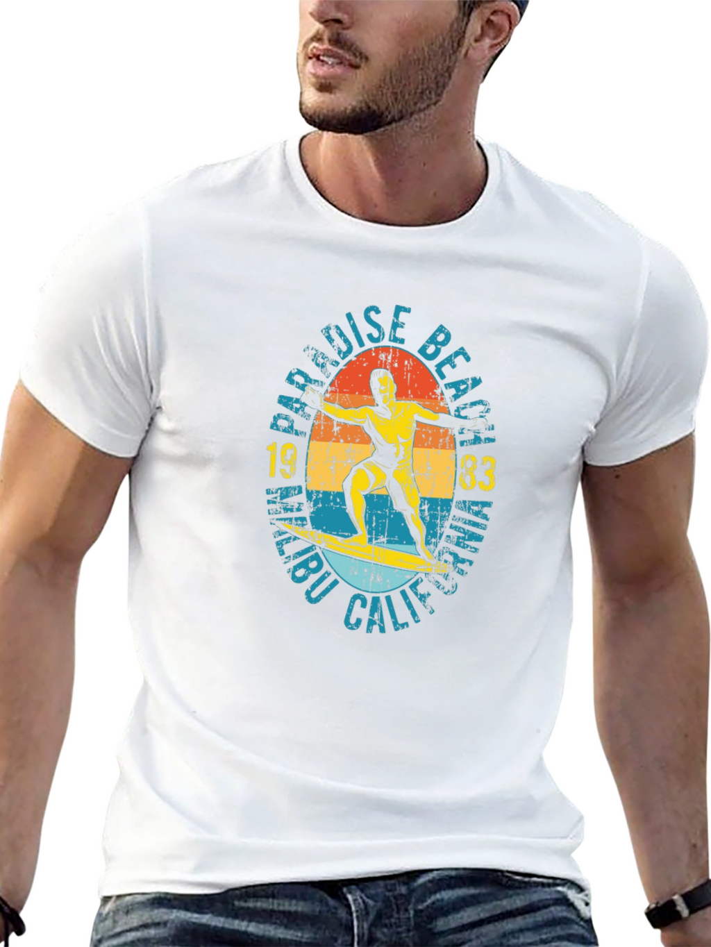 Paradise Beach Malibu 1983 Graphic T-Shirt