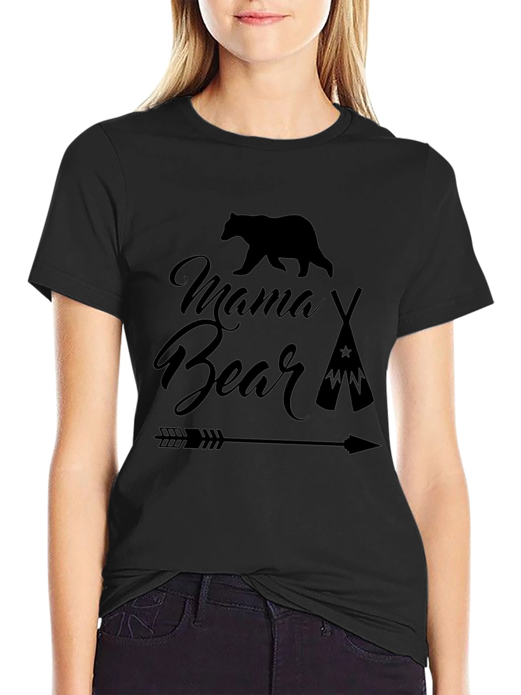 Mama Bear T-Shirt - Black Graphic Tee