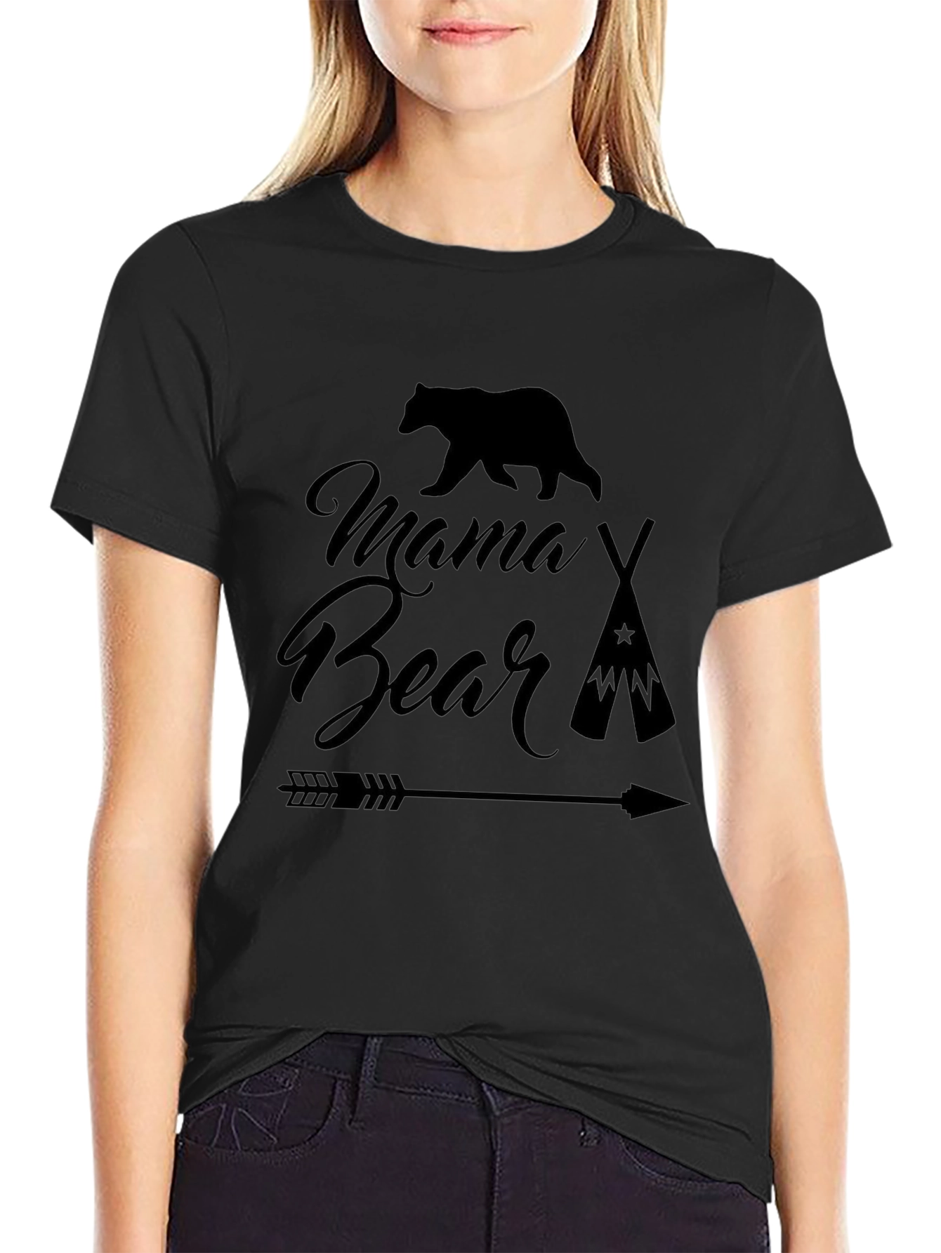 Mama Bear T-Shirt - Black Graphic Tee