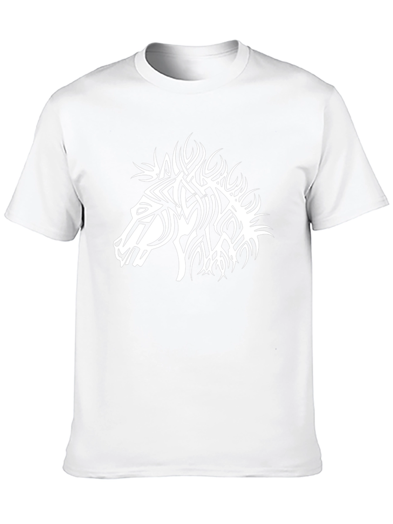 Black Horse Graphic Tee - Tribal Style