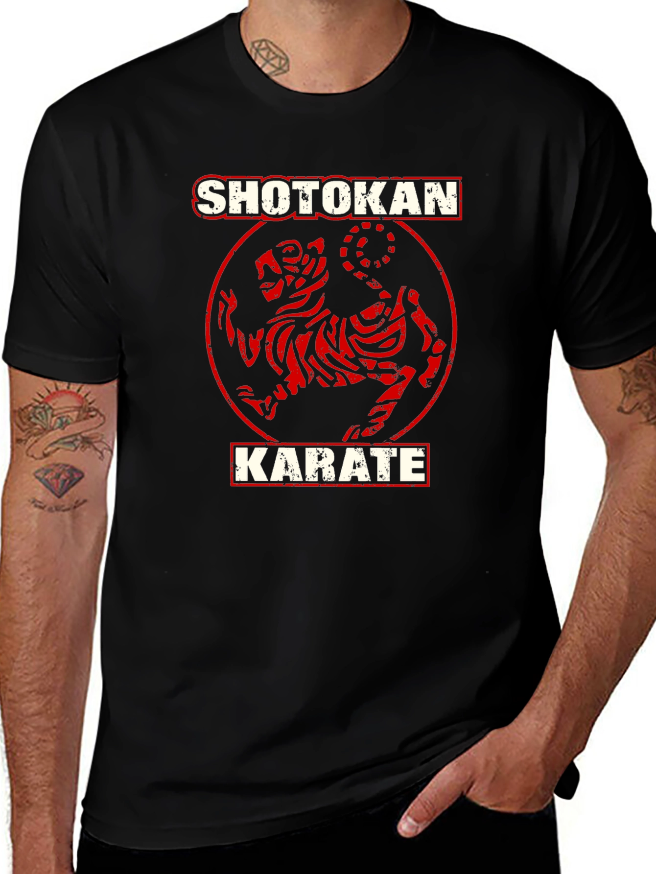 Shotokan Karate Tiger Graphic Tee - Classic Martial Arts Style