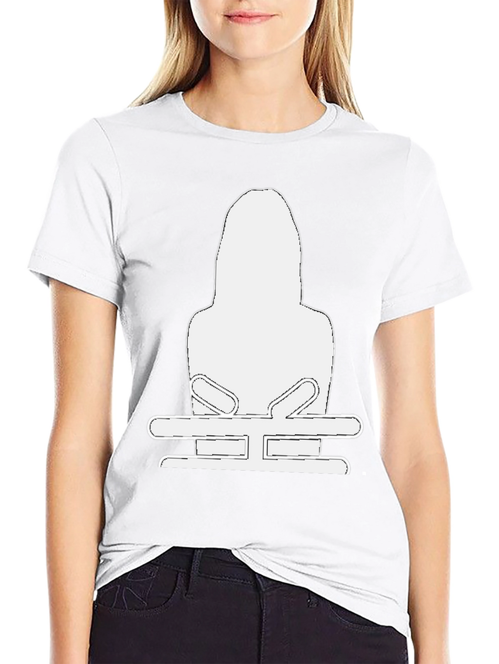 Black T-Shirt with White Graphic