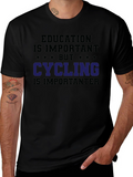 Funny Cycling T-Shirt Education is Important Biking Tee