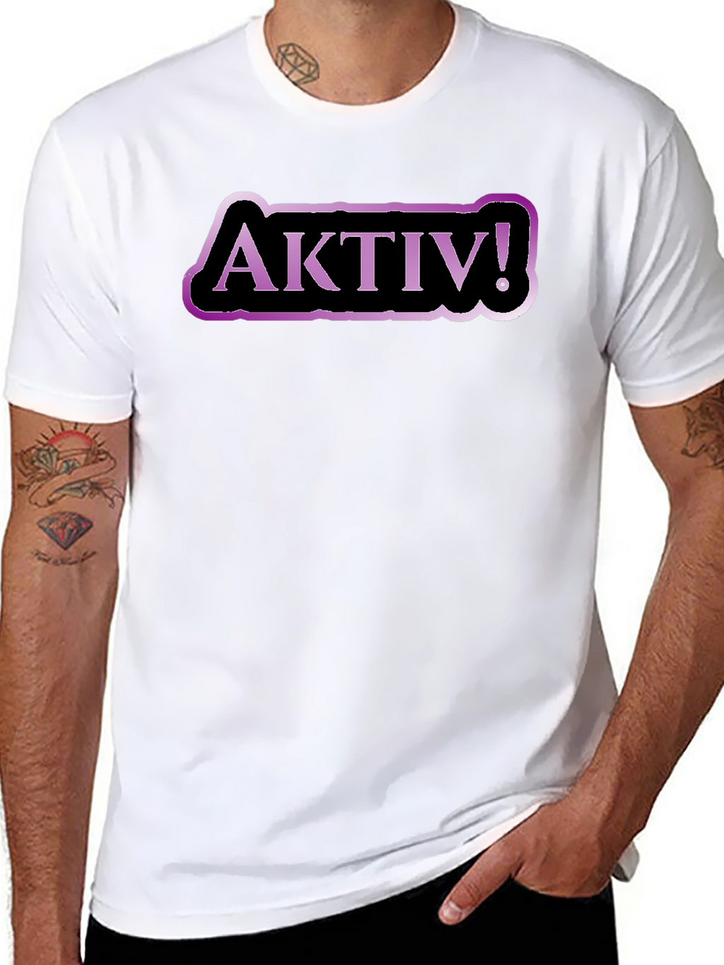 Aktiv! Graphic Tee - Black Cotton T-Shirt