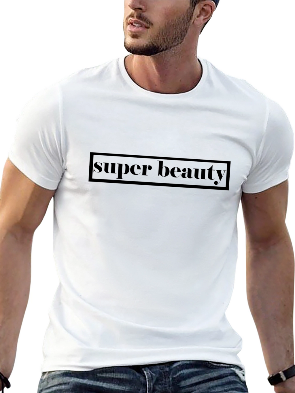 Super Beauty Black Graphic T-Shirt